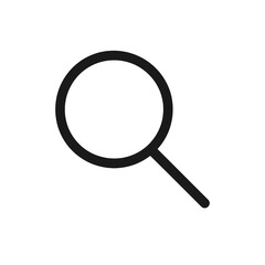 Minimal Search Magnifying Glass Vector Icon