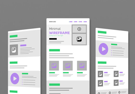 Professional Wireframe Template for UI UX Web Design