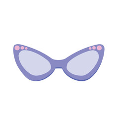 Fototapeta premium Funny sunglasses clipart flat design isolated on white background