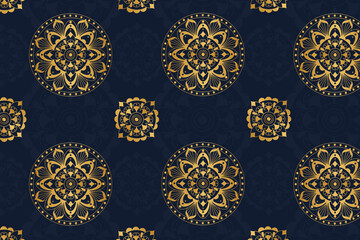 seamless pattern with gold ornament