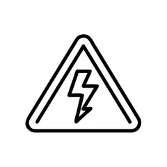 Warning sign, triangle, danger, electric shock.
