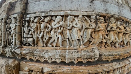 Ancient Figurines on the Walls of the Samadhisvara Mahadev Temple at Chittorgarh Fort Complex, Rajasthan , India
