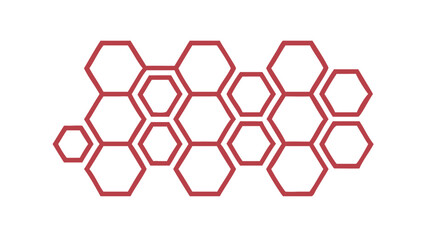 Abstract pattern of interconnected hexagons.
