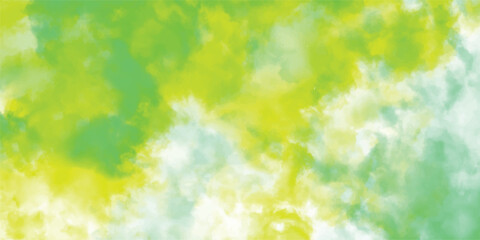 Fototapeta premium Abstract watercolor texture background in shades of green and yellow suitable for various design projects