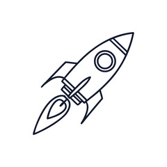 Rocket icons Efficiency - thin line vector icon set. Pixel perfect. Editable stroke. The set contains icons: Efficiency, Growth, Target, Test Results, Urgency, Stopwatch, Speedometer.