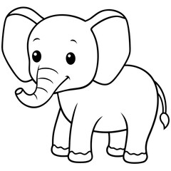 Obraz premium baby elephant cartoon