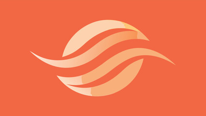 Obraz premium Abstract Swirling Waves Forming a Circle on an Orange Background vector illustration