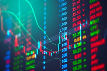 Stock market investment trading graph growth, Investment finance chart, stock market business and exchange financial growth graph