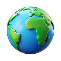 Blue and green planet earth globe world