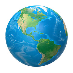 Obraz premium Planet Earth blue green continents globe world
