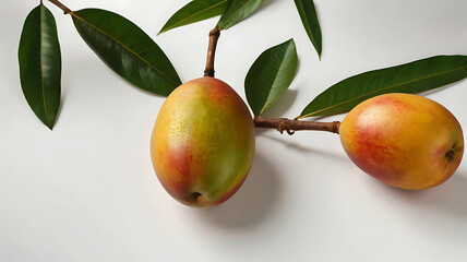 Fresh Mango on a White Background