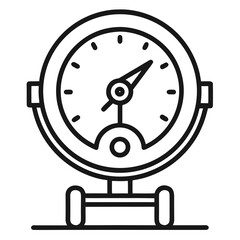 Equipment Testing Line Art Illustration
