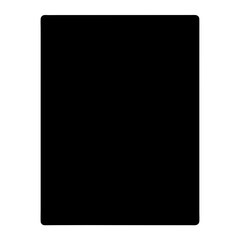 An illustration of a black rectangular object with rounded corners on white