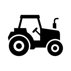 Naklejka premium Silhouette of a farm tractor. 