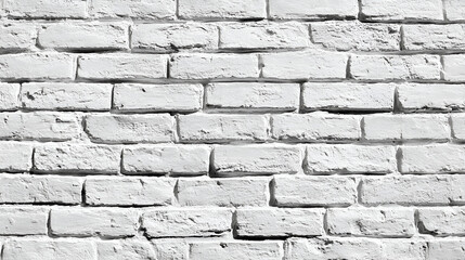 Fototapeta premium A whitepainted brick wall with visible mortar joints