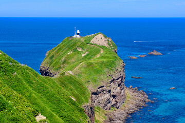 神威岬・展望広場から・神威岩（北海道・積丹町）