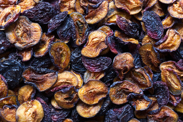 Close-Up of Dried Plums Showcasing Texture and Natural Colors