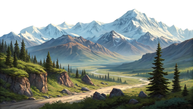 mountain landscape in the morning