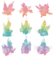 Create a kinds of deferent pattern, texture, illustration, design, vector, camouflage, seamless, wallpaper, art, grunge, vintage, wall, leaf, yellow, green,  vector art with white background.