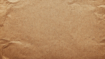 crumpled brown baking paper background. vector art. Brown paper close-up