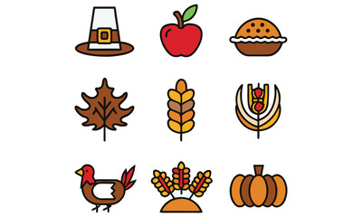 Thanksgiving Icons Set
