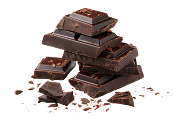 Indulge in delicious dark chocolate chunks stacked with delicate flakes for a rich flavor treat