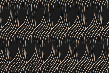 Obraz premium Soft Wavy Luxury Linear Seamless Pattern