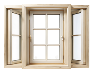 Window Frames Isolated on White Background as Transparent. PNG. AI GENERATED