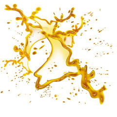 Honey like liquid flow oil caramel maple syrup splash droplet texture transparent background