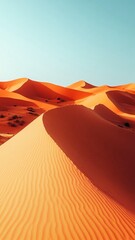 Desert Dunes: Orange Sand Landscape