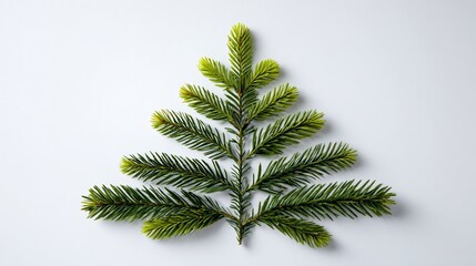 Obraz premium Elegant Holiday Decoration with Spruce Branches Shape Chris - Festive Season Concept