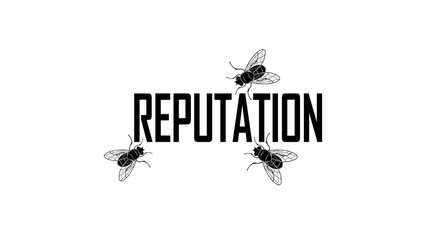 damaged reputation, black isolated silhouette