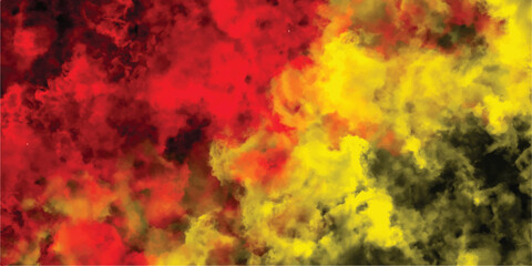 Obraz premium Abstract red yellow and black painted background depicting fluid shapes and blended color swirls for artistic design