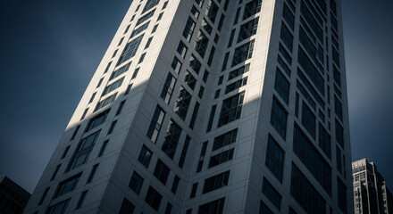 Obraz premium Modern architecture skyscraper building exterior design urban skyline city view real estate property photography