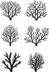 Silhouette Trees Collection for Design Projects