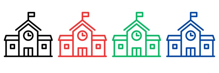 Set of school icons, 
