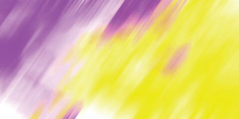 Abstract watercolor background with purple and yellow brushstrokes illustrating artistic expression and textured design elements