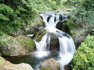 伊達市にある三階滝の風景