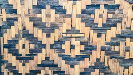 The art of bamboo design. Bamboo can be woven into specific patterns and motifs. It's commonly used as walls, partitions, or building decoration materials with a natural feel.