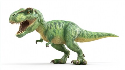 Obraz premium Green T-rex Dinosaur Toy 3D Rendering Isolated