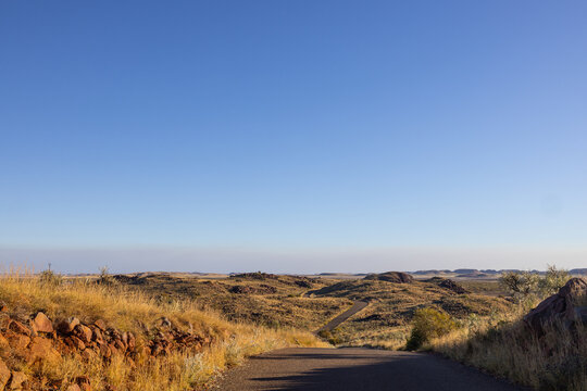 winding road out of cossack to reader head in the pilbara