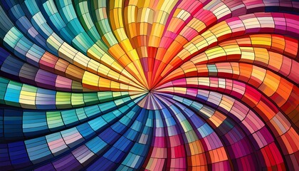 circular color palette with radiating sections