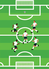 football field match sport Illustrator Artwork design template poster