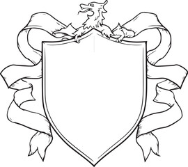 Obraz premium Vintage Royal Coat of Arms Emblem Vector Bundle 