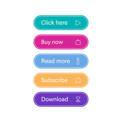 Colorful Call to Action Buttons with Icons