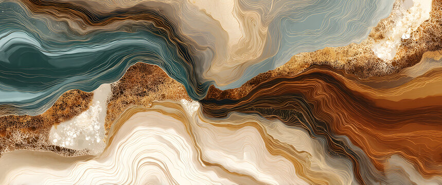 Earth tones abstract backround, marble texture, elegant design with fluid hand drawn art, minimal luxury backdrop graphic, wallpaper for print, interior wall picture, fashion pattern