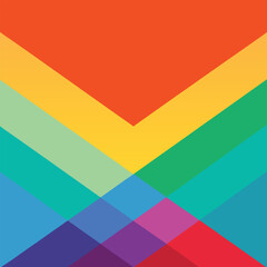 Abstract geometric background with colorful overlapping diagonal stripes vector illustration