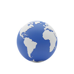 Fototapeta premium Minimalist 3D Cultural Awareness Globe Icon - Isolated Global Diversity Symbol