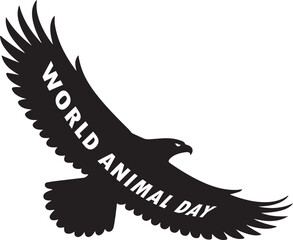 Celebrate World Animal Day with a Majestic Eagle Soaring           