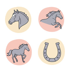 Icons Horses, horseshoe